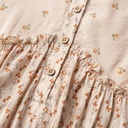 COMBO FABRIC TIERED MAXI DRESS