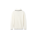 Tip End Textured Sweater With Collar