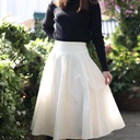 WHITE CIRCLE SKIRT