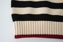 STRIPED MOCK NECK SWEATER