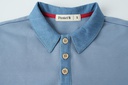 COLORBLOCK POLO WITH DENIM COLLAR