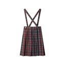 PLAID PLEATED SUSPENDER SKIRT