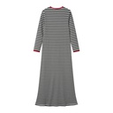 STRIPED NIGHTGOWN WITH HEART