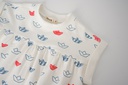 SAILING PRINT HIGH YOKE SWEAT DRESS