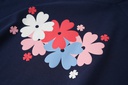 CAP SLEEVE SWEATSHIRT WITH FLOWERS