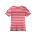 STRIPED RIBBED SHORT SLEEVE T-SHIRT