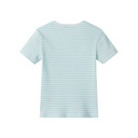 STRIPED RIBBED SHORT SLEEVE T-SHIRT