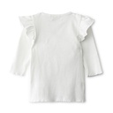 Long Ribbed Ruffle Tee