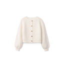 Pointelle Crew Neck Cardigan