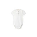 Short Sleeve Ribbed Henley Onesie