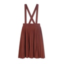 Sweater Pleated Suspender Skirt