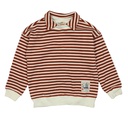 STRIPED COLLARED SWEATSHIRT