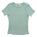 STRIPED RIBBED SHORT SLEEVE TSHIRT