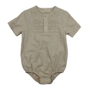 SHORT ROMPER WITH TUCKS BIB