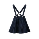 CORDUROY TIERED SUSPENDER SKIRT