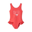 CENTER HEART BATHING SUIT WITH RUFFLE