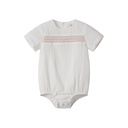 LINEN ROMPER WITH SMOCKING
