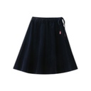 CORDUROY CIRCLE SKIRT WITH TIE