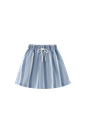 Denim Striped Circle Skirt
