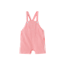 Striped Shortall With Center Pocket
