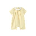 Pintuck Romper With Collar