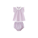 Pintuck Bloomer Set With Collar