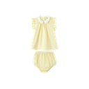 Pintuck Bloomer Set With Collar