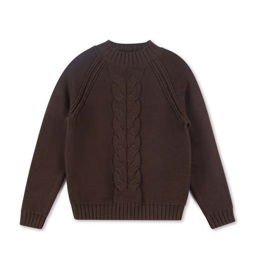 [F24-MNTU206-CH] Cable Mock Neck Sweater