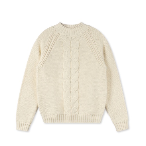 Cable Mock Neck Sweater