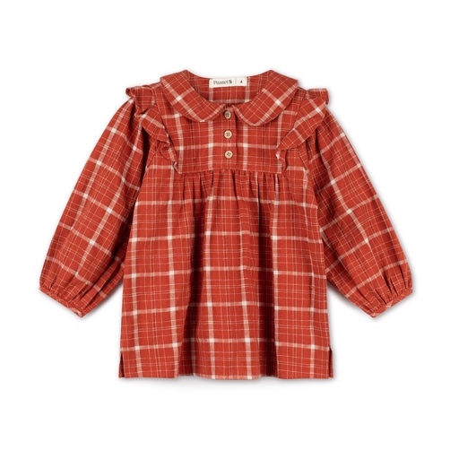 Plaid Peter Pan Blouse