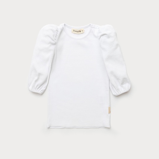 [BS-WNTG57] Puff Sleeve Ribbed Tee