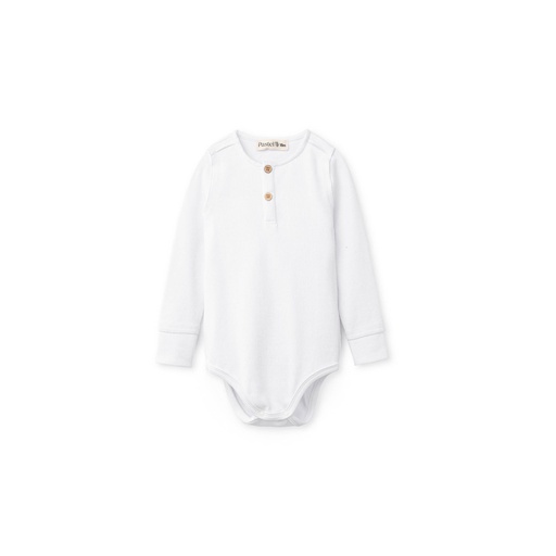 Long Sleeve Ribbed Henley Onesie