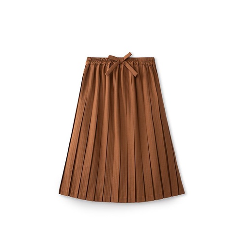 Elastic Waist Box Pleated Skirt
