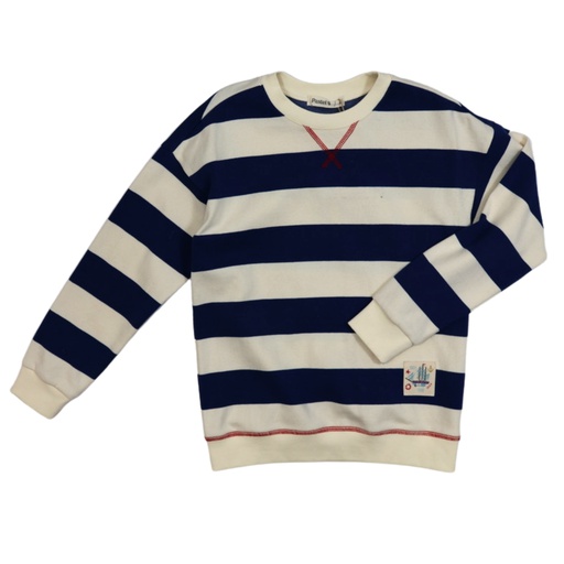 INDIGO STRIPED SWEATSHIRT