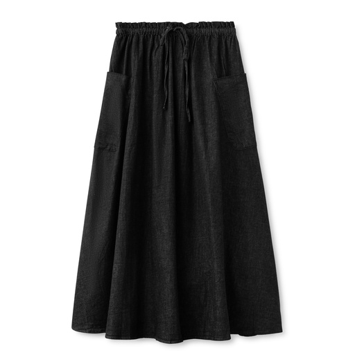 [S24-WSPT301C-BD] MIDI SKIRT WITH POCKETS