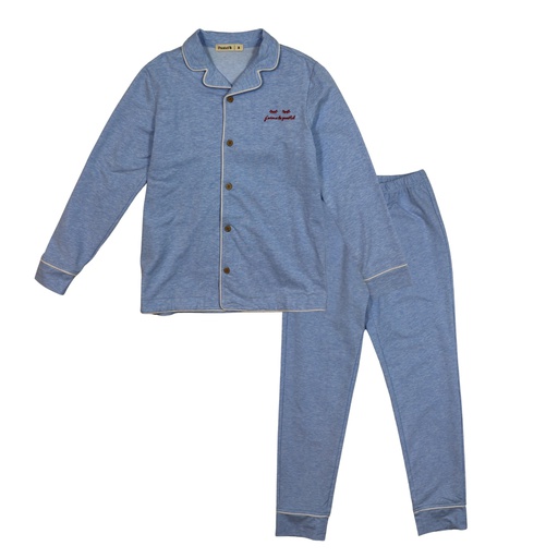 [S24-LPB304-LB] BUTTON FRONT PAJAMA