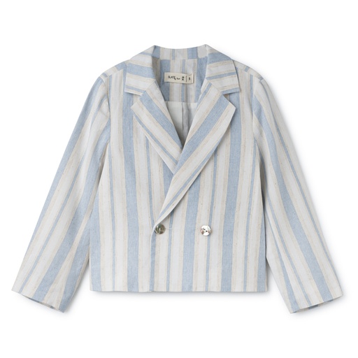 [S24-MOB301A-BS] STRIPED CROPPED BLAZER