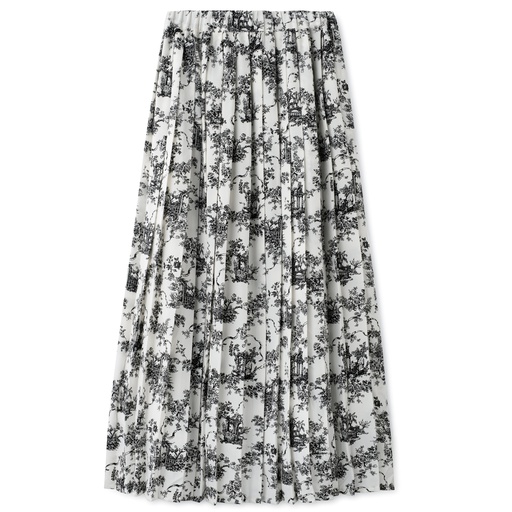 [S24-KSPT302-WM] PRINTED PLEATED MAXI SKIRT