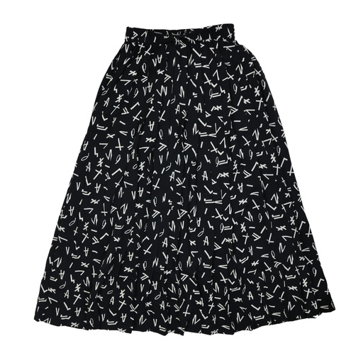 [S24-KSPT303-BM] PRINTED PLEATED MAXI SKIRT