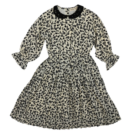 [S24-MDG307-CB] PETERPAN COLLAR PLEATED DRESS