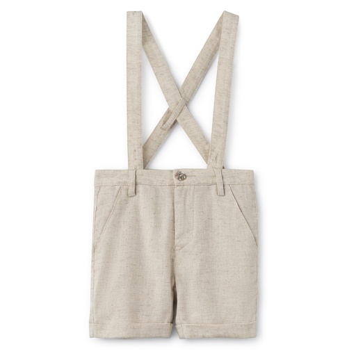 LINEN SUSPENDER SHORTS