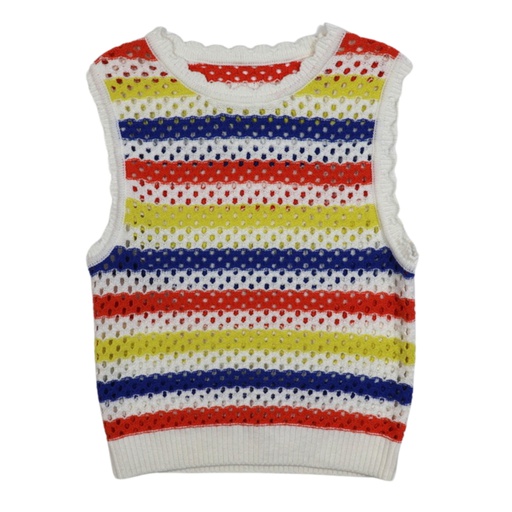 [S24-WNTG306-MS] POINTELLE MULTI STRIPES VEST