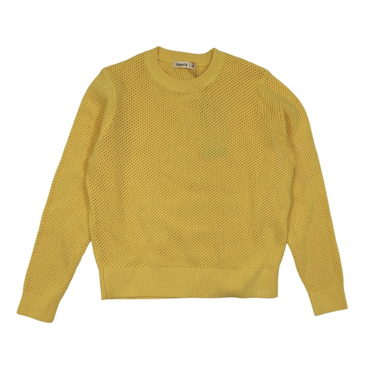 [S24-WNTU302-YW] MESH STITCH SWEATER