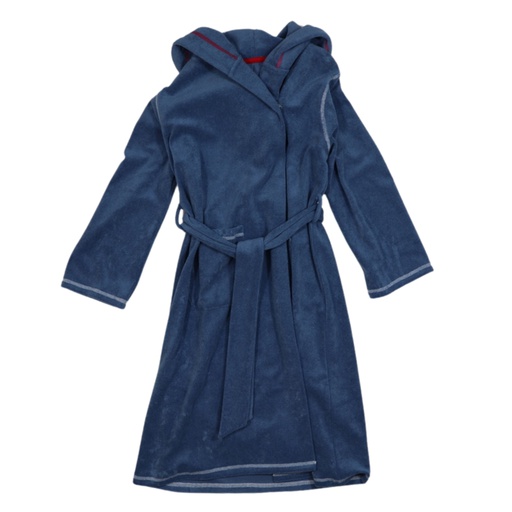 [S24-SCB301-BL] HOODED WRAP SWIM ROBE