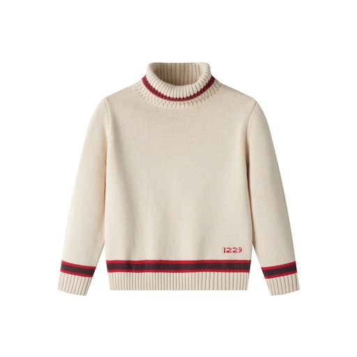 [F25-WSW401-CR] TURTLENECK SWEATER WITH CONTRAST EDGING