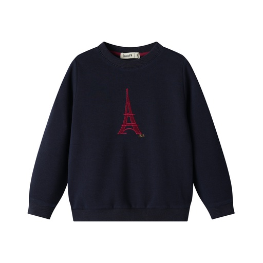 [F25-WUT402-NV] EIFFEL TOWER PLACEMENT SWEATSHIRT