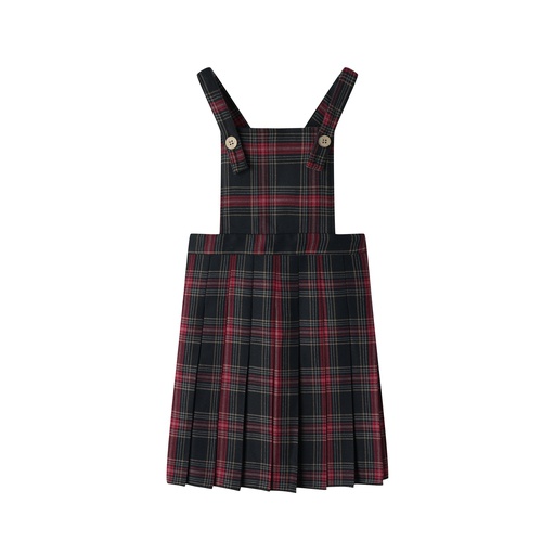 [F25-WJ401-BP] PLAID PLEATED PINAFORE