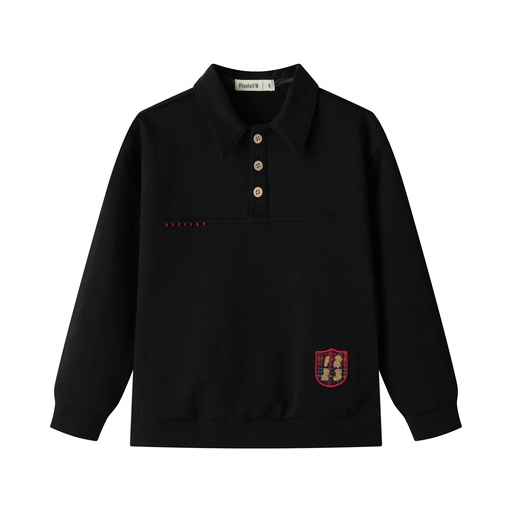 SEAMED POLO SWEATSHIRT