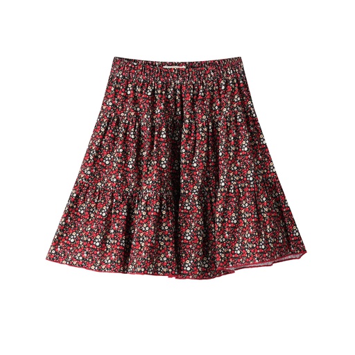 [F25-WS402-DF] FLORAL TIERED SKIRT