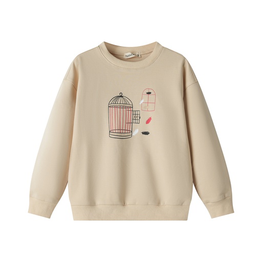 [F25-WBT404-OM] BIRDCAGE GRAPHIC SWEATSHIRT